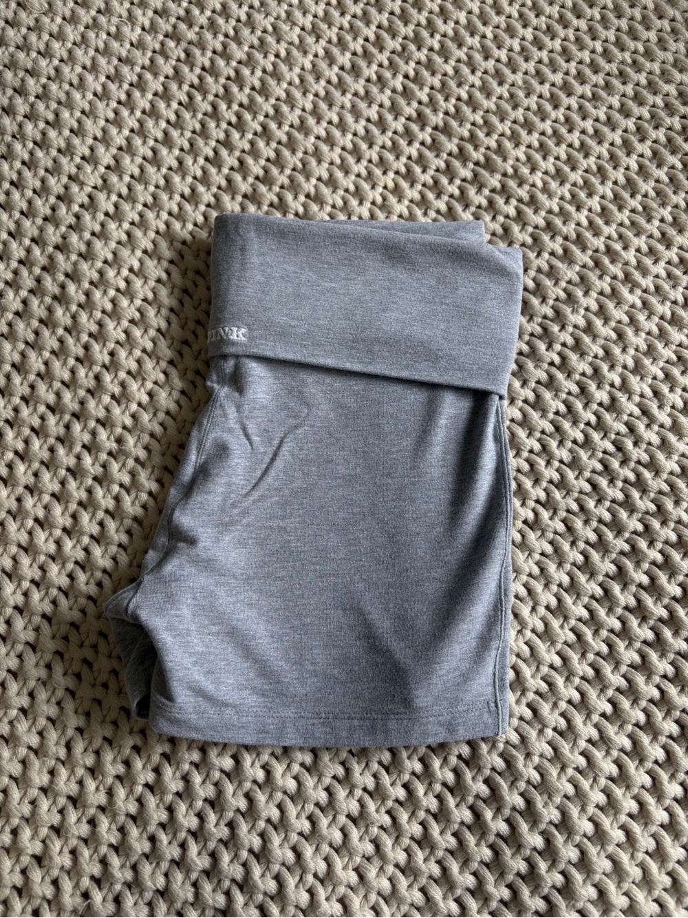 PINK Cotton Fold-Over Waist Shorts
